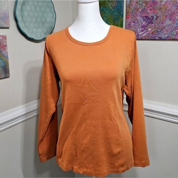NWOT! Orange Longsleeve Knit Top - Picture 1 of 7